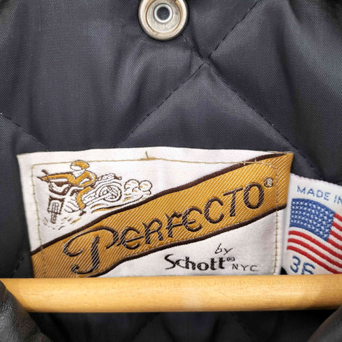 パーフェクトバイショット Perfecto by Schott 80-90s バイカータグ後期 USA製 レザー ダブルライダースジャケット メンズ US:36